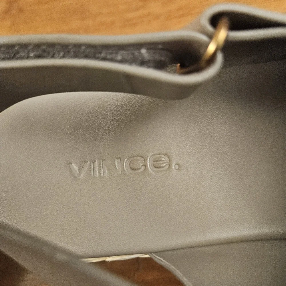 Vince Women's Jesson Platform Espadrille Sandals US Size 6M EUR Size 36 Gray Tan